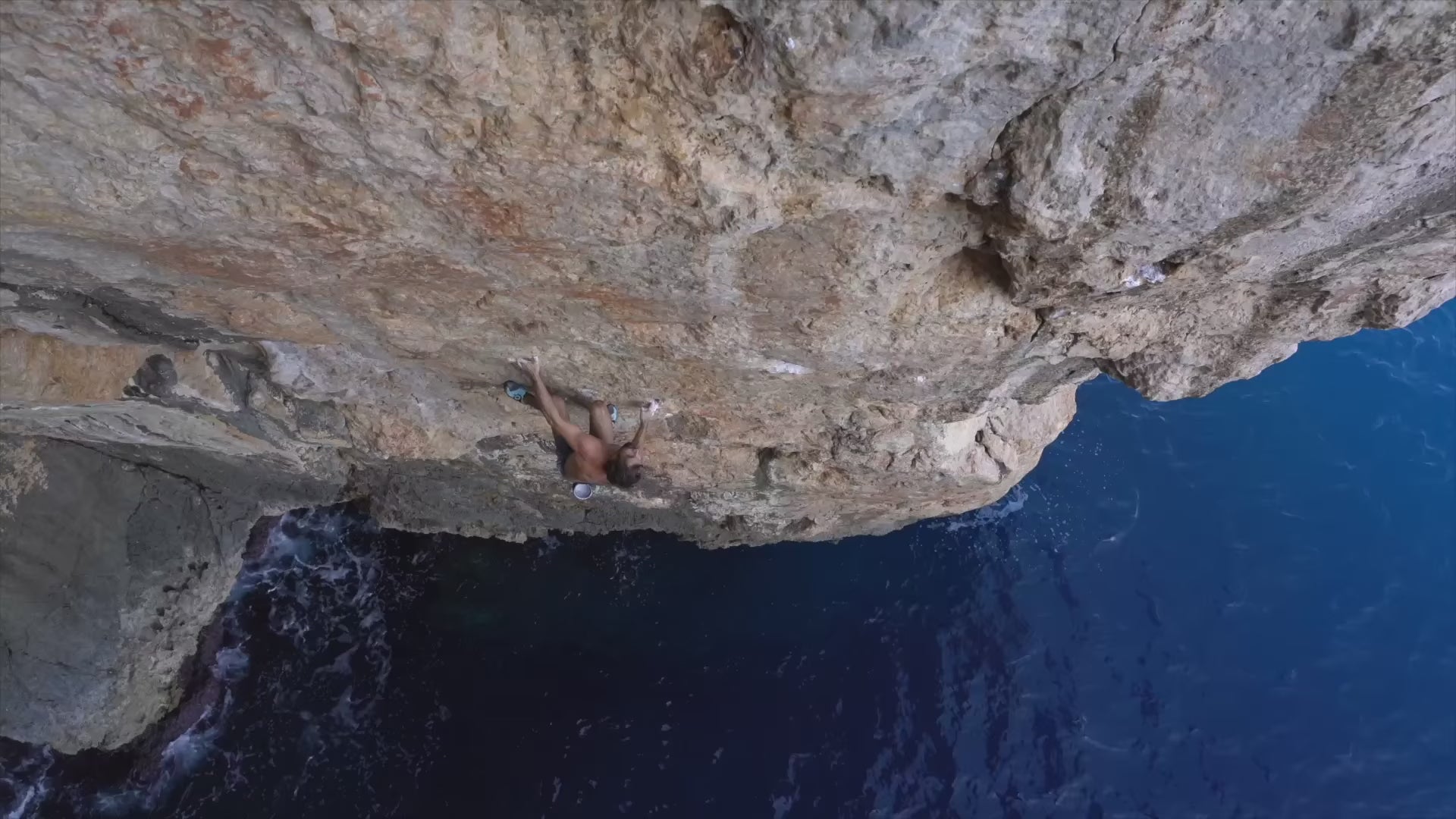 Load video: Chris Sharma      On Mediterranean blue      Psicobloc Spain